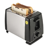 Toaster 2 Slice Wide Slot with 6 Preset Temperature and Timing Small Stainless Steel Bread Toaster with Manual Stop