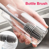 Silicone Bottle Brush – Long Handle Cup & Glass Cleaner Kitchen Tool 🧽🥤
