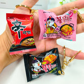 Simulation Instant Noodles Keychain On The Phone Mini Snacks Pendant Bag Pendant Christmas Gifts For The New Year