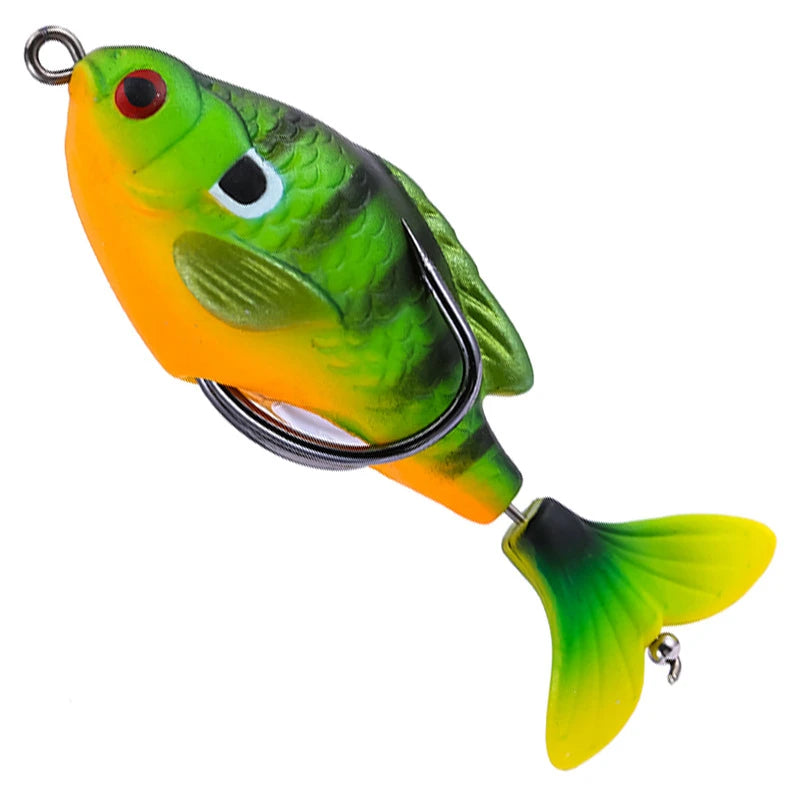 Rotate Tail Crank Fishing Lure Wobbles 7.5cm 8.5g Topwater Soft Baits Lifelike Artificial Hard Bait Bass Pike Fishing Tackle