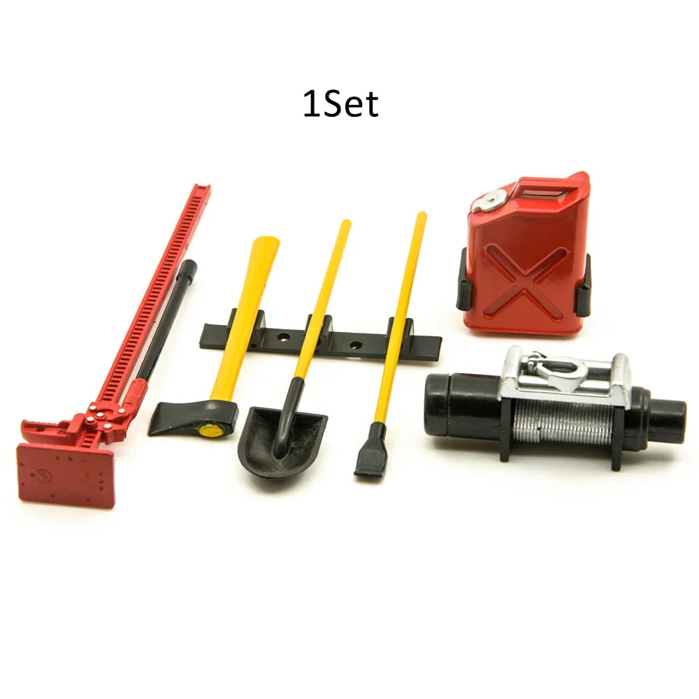 1:10 Scale Accessories Simulated Decoration Tools Shovel Fire Extinguisher Oil Drum for RC Crawler Car TRX4 SCX10 Mini Toys