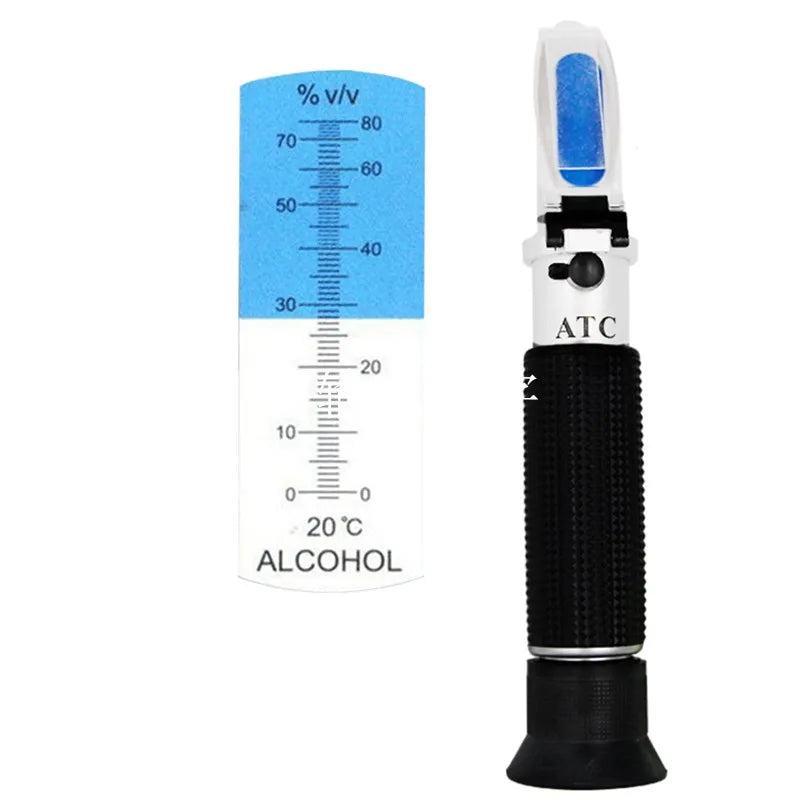 Handheld Alcohol Refractometer – 0–80% for Spirits & Brewing