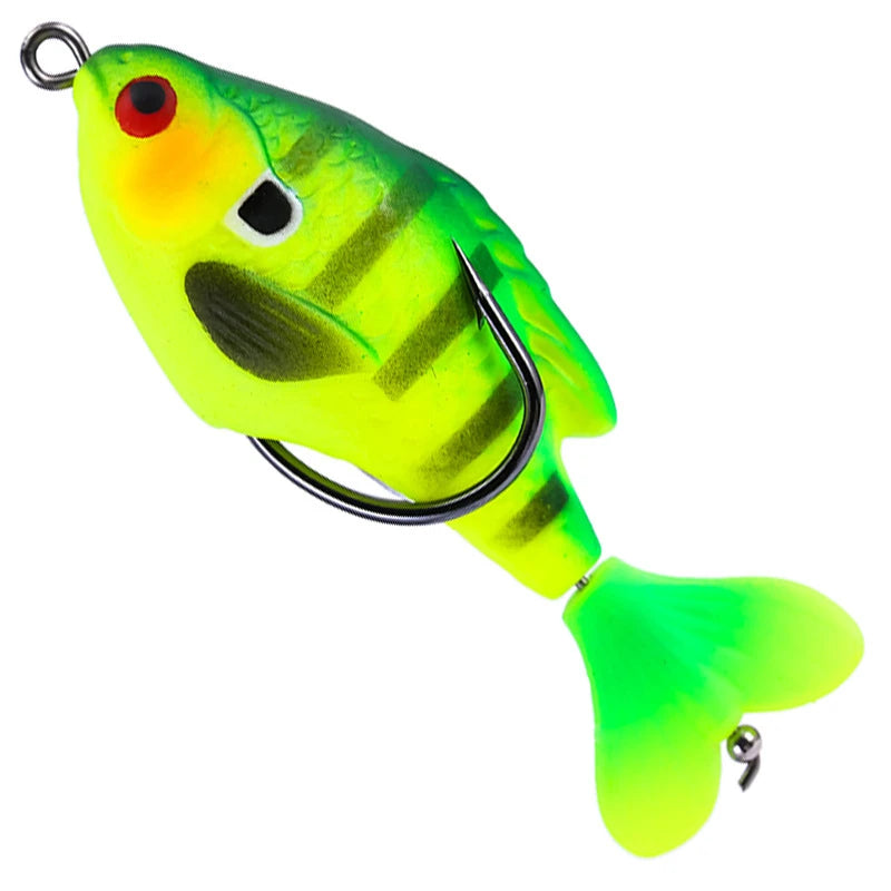 Rotate Tail Crank Fishing Lure Wobbles 7.5cm 8.5g Topwater Soft Baits Lifelike Artificial Hard Bait Bass Pike Fishing Tackle