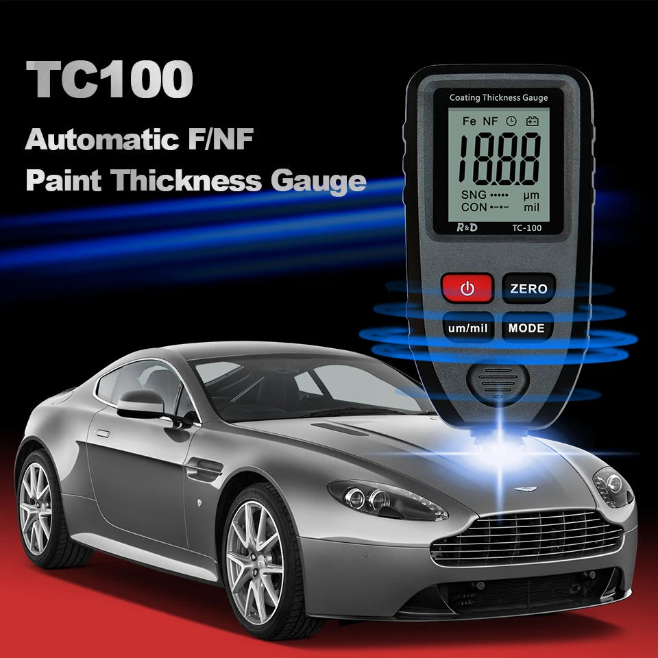 Automotive Paint Film Thickness Tester – Multi-Color Display