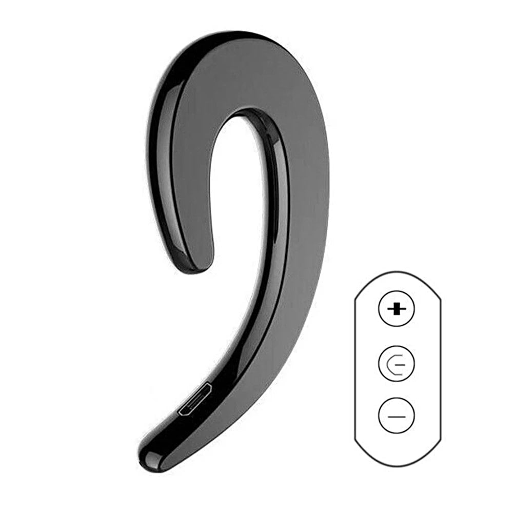 Universal Bone Conduction Earphone Wireless Bluetooth 4.2 Single Ear Hanging Sports Stereo Headset for Iphone 7 8 Laptop Tablet