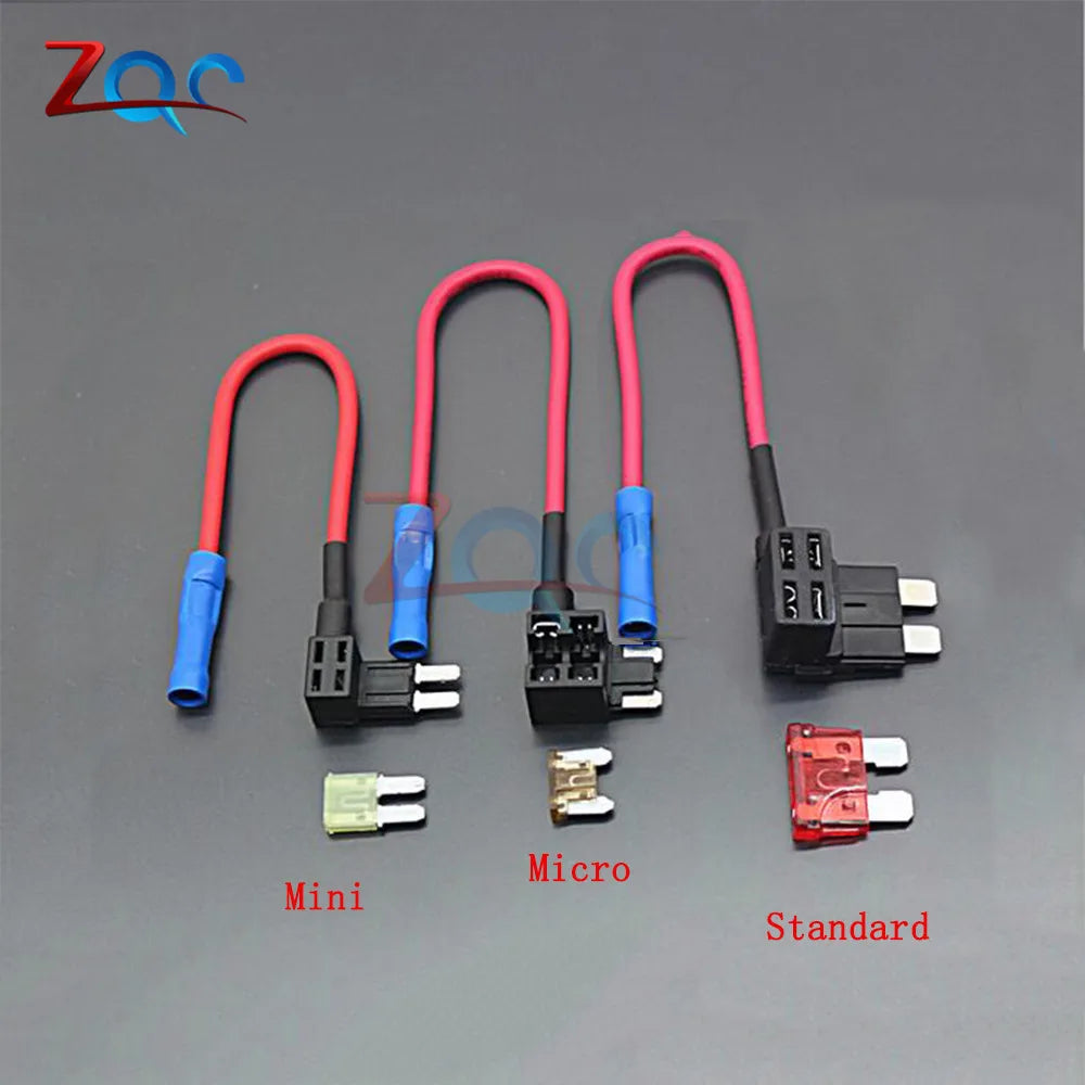 12V Add-A-Circuit Fuse Holder – Micro/Mini/Standard Blade Adapter with 10A Fuse