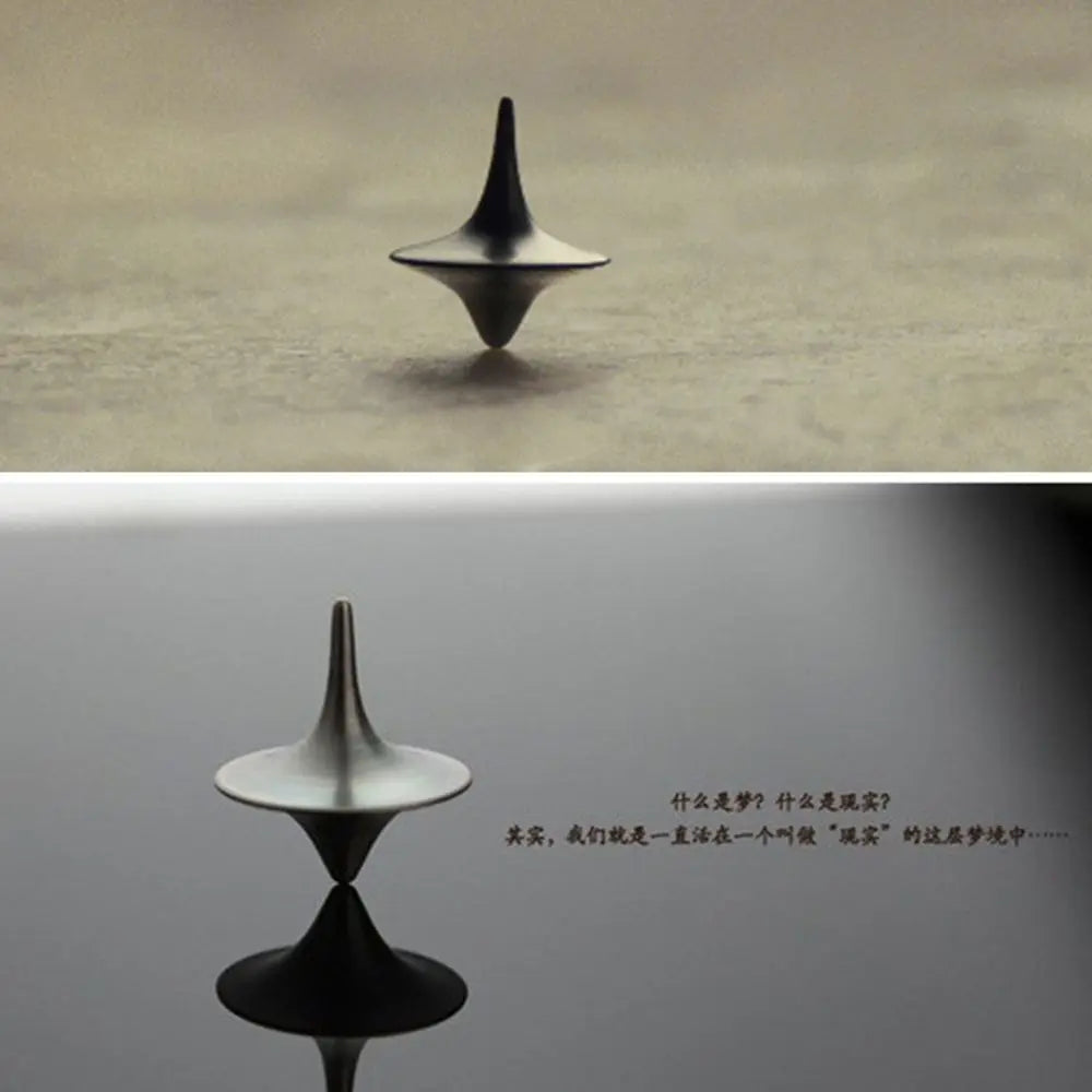 Metal Gyro Spinning Top – Silver Totem Print