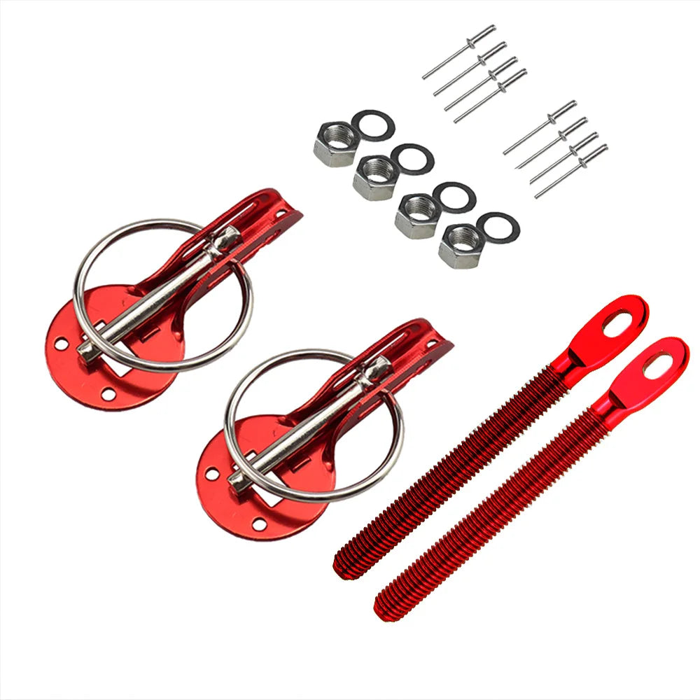 Universal Cars Accessaries Aluminum Alloy Mount Hood Pin Bonnet Lock Kit Car Styling Tunning Lock Kit Down Hood Lock Latch Pins