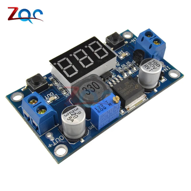 DC-DC Buck Step Down Module LM2596 DC/DC 4.0~40V to 1.25-37V Adjustable Voltage Regulator With LED Voltmeter