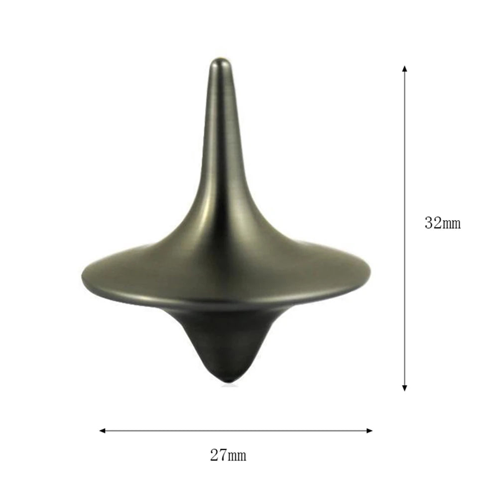 Metal Gyro Spinning Top – Silver Totem Print