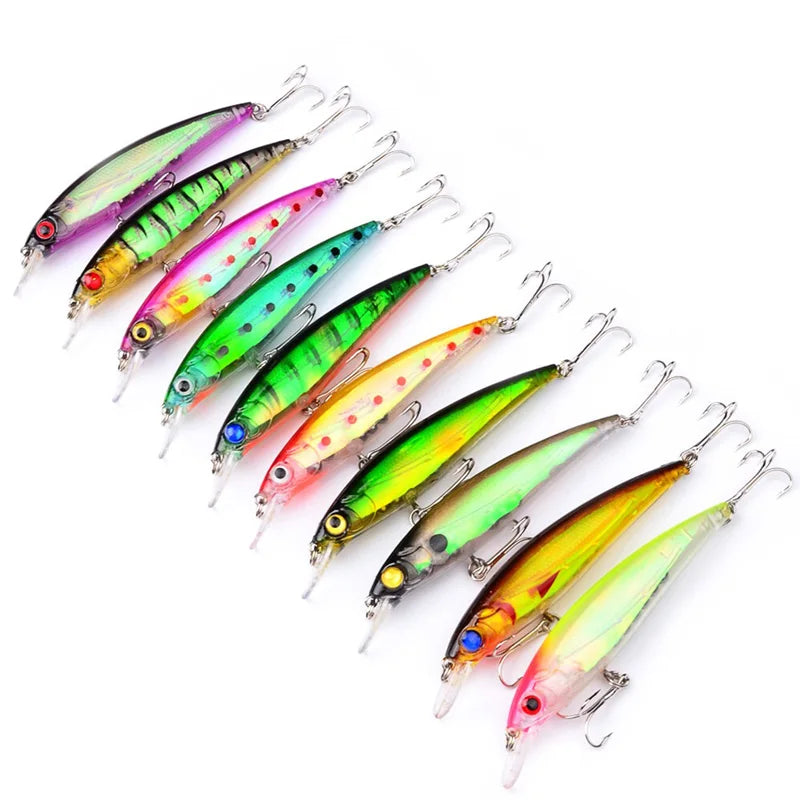 KMRESA 1pcs Floating Minnow 11cm 13.4g Fishing Lure Laser Hard Artificial Bait 3D Eyes Fishing Wobblers Crankbait