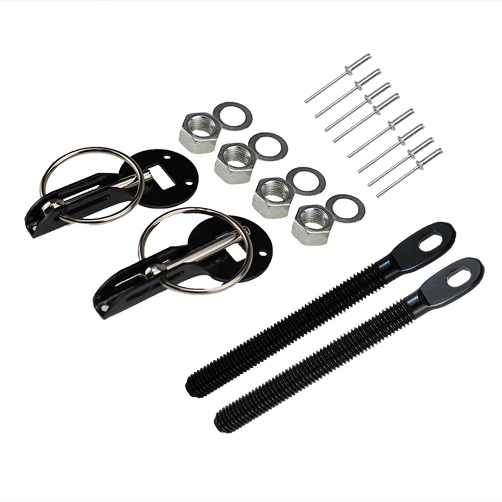 Universal Cars Accessaries Aluminum Alloy Mount Hood Pin Bonnet Lock Kit Car Styling Tunning Lock Kit Down Hood Lock Latch Pins