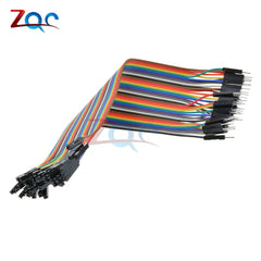 40pcs In Row Dupont Cable 20cm 2.54mm 1pin 1p-1p male to Female Jumper Wire For Arduino Breadboard