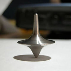 Metal Gyro Spinning Top – Silver Totem Print