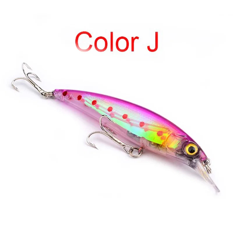 KMRESA 1pcs Floating Minnow 11cm 13.4g Fishing Lure Laser Hard Artificial Bait 3D Eyes Fishing Wobblers Crankbait