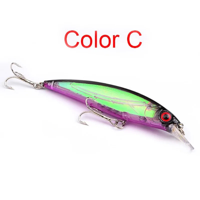 KMRESA 1pcs Floating Minnow 11cm 13.4g Fishing Lure Laser Hard Artificial Bait 3D Eyes Fishing Wobblers Crankbait