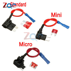 12V Add-A-Circuit Fuse Holder – Micro/Mini/Standard Blade Adapter with 10A Fuse