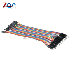 40pcs In Row Dupont Cable 20cm 2.54mm 1pin 1p-1p male to Female Jumper Wire For Arduino Breadboard