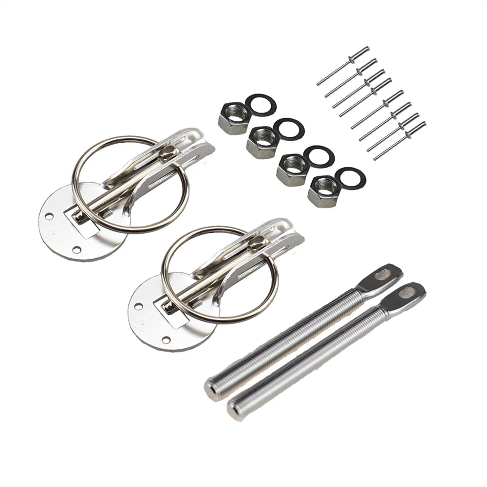 Universal Cars Accessaries Aluminum Alloy Mount Hood Pin Bonnet Lock Kit Car Styling Tunning Lock Kit Down Hood Lock Latch Pins