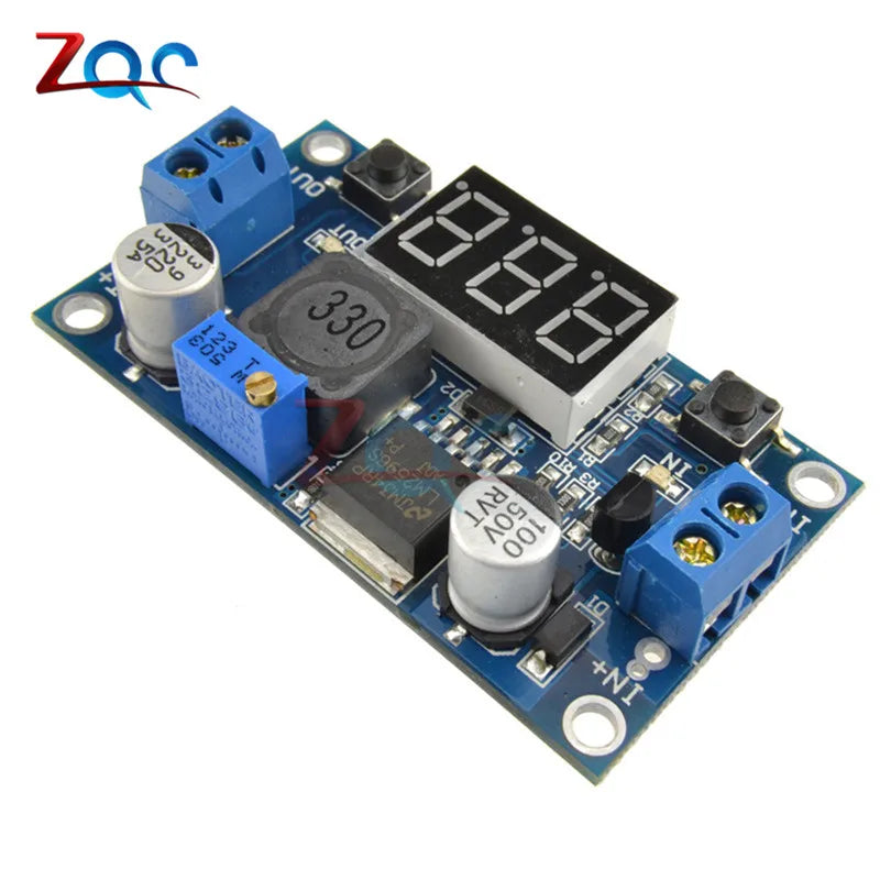 DC-DC Buck Step Down Module LM2596 DC/DC 4.0~40V to 1.25-37V Adjustable Voltage Regulator With LED Voltmeter