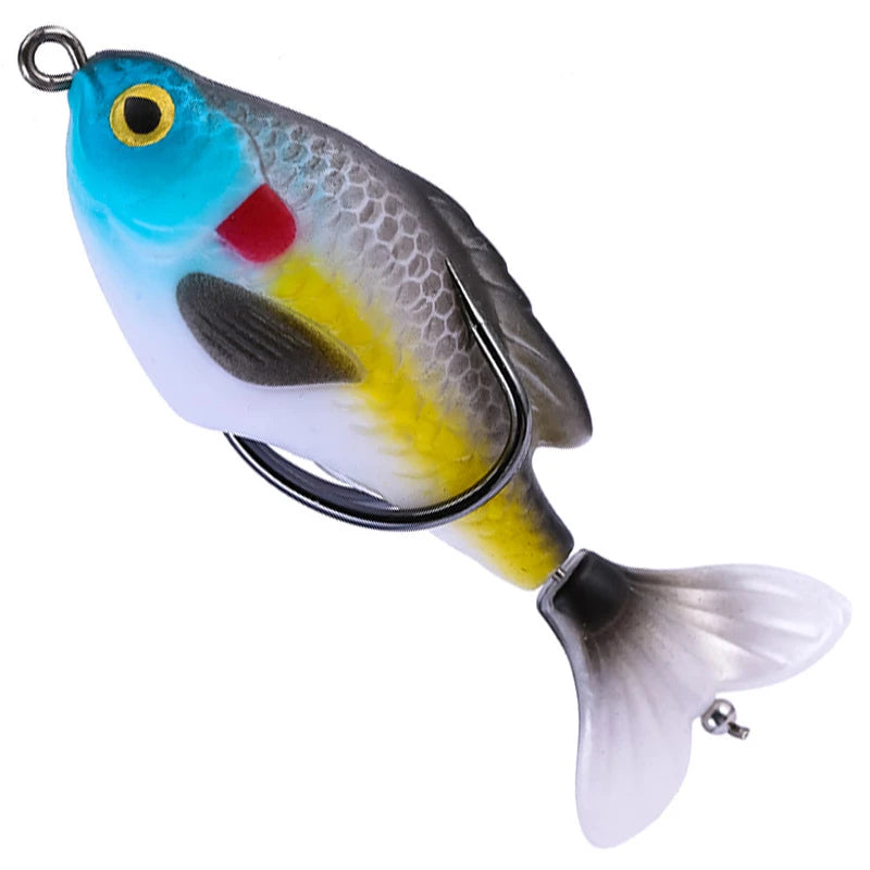 Rotate Tail Crank Fishing Lure Wobbles 7.5cm 8.5g Topwater Soft Baits Lifelike Artificial Hard Bait Bass Pike Fishing Tackle