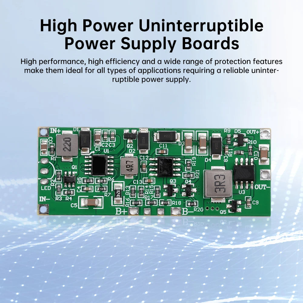 12V 3A UPS Module – Lithium Battery Pack Board with Automatic Charging & Switching