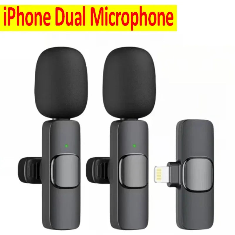 Wireless Lavalier Microphone – Noise Reduction Mic for iPhone & Android