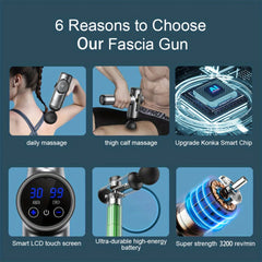 Portable Fascia Massage Gun – Deep Muscle & Body Relaxation