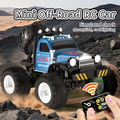 New 1:64 Rc Car Mini 2.4Ghz City Road Handle High Speed Alloy All Terrain Remote Control Car Dual Control Children's Toys Gifts