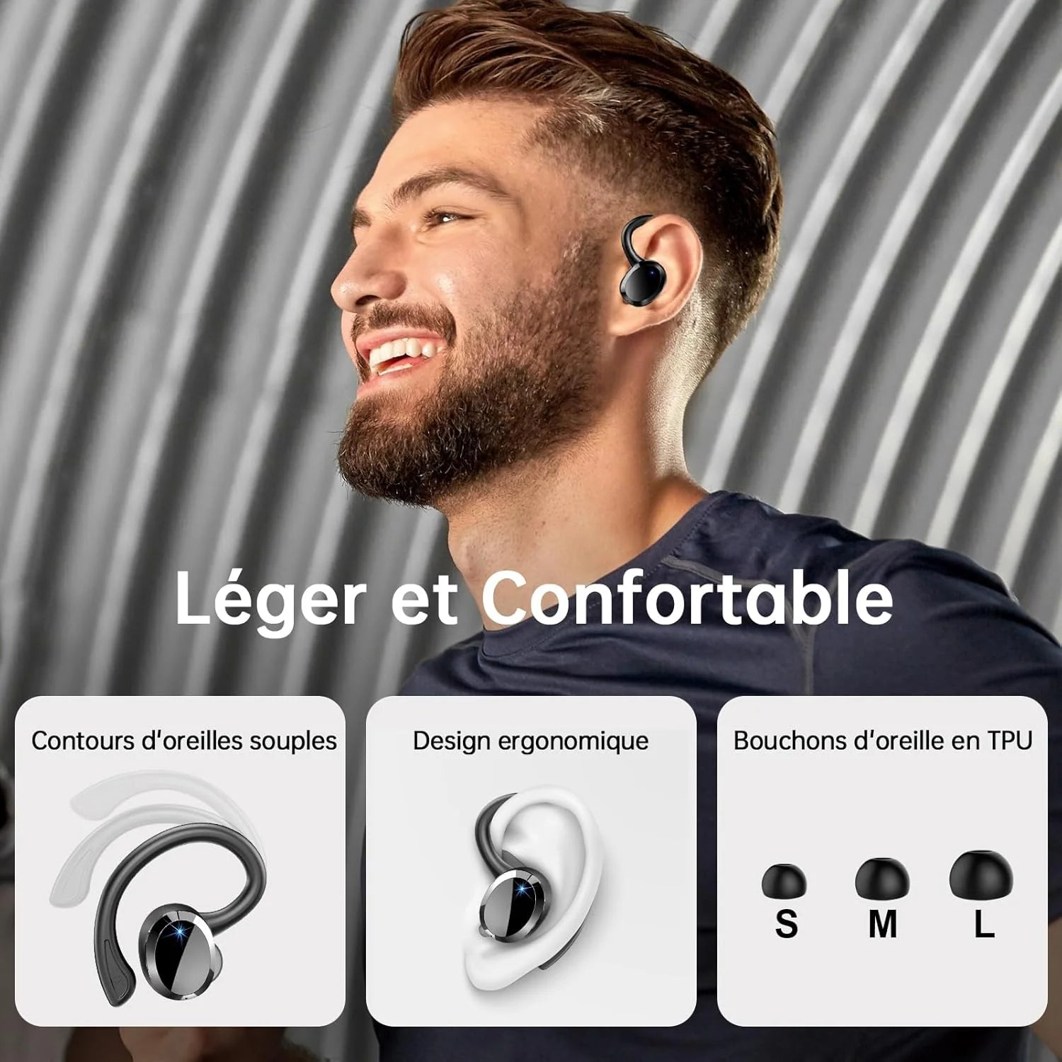 Sports Wireless Earbuds, 40H Battery