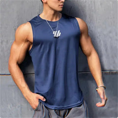 Men’s Summer Gym Vest 2024 – Sleeveless Mesh Tank Top for Fitness & Sports