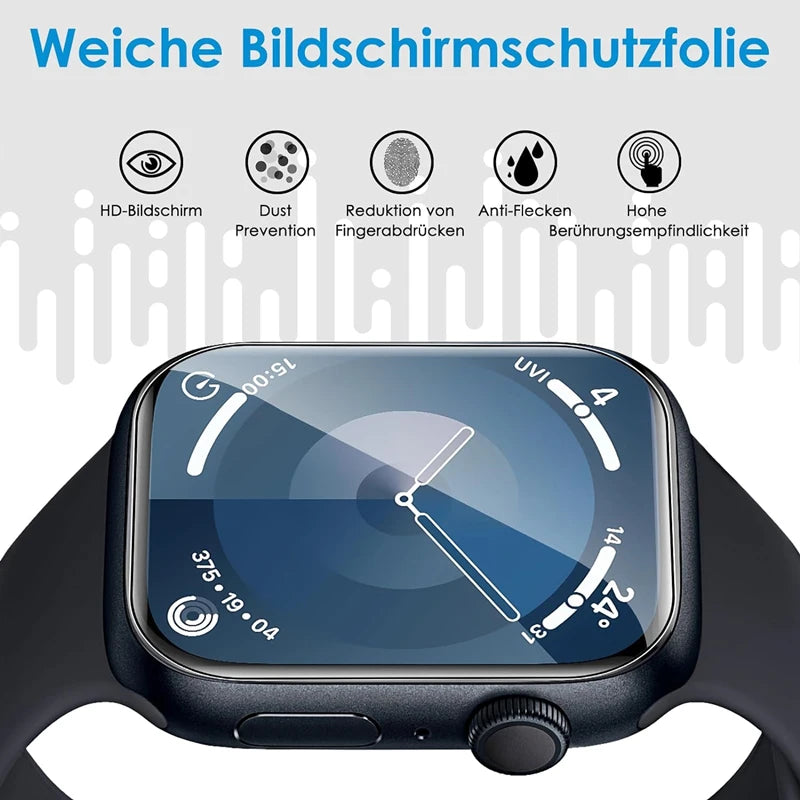 5PCS Hydrogel Film Screen Protector for Apple Watch (38–49mm) ⌚✨