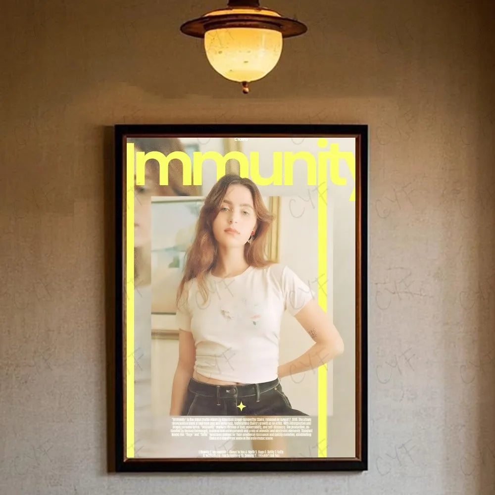 Charm Singer C-Clairo Poster HD art sticky wall waterproof home living room bedroom bar aesthetic decoration