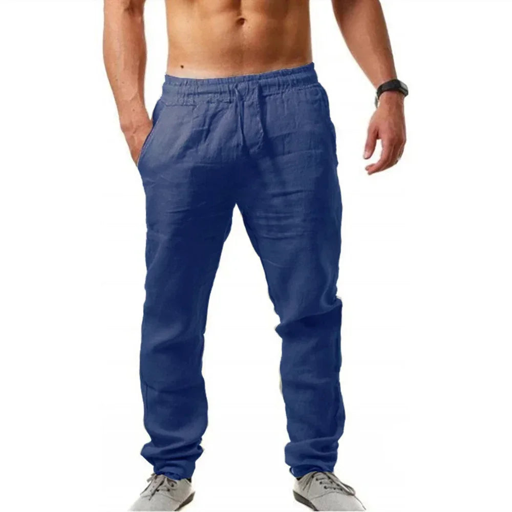 Men’s Summer Casual Pants – Breathable Solid Color Joggers & Fitness Trousers