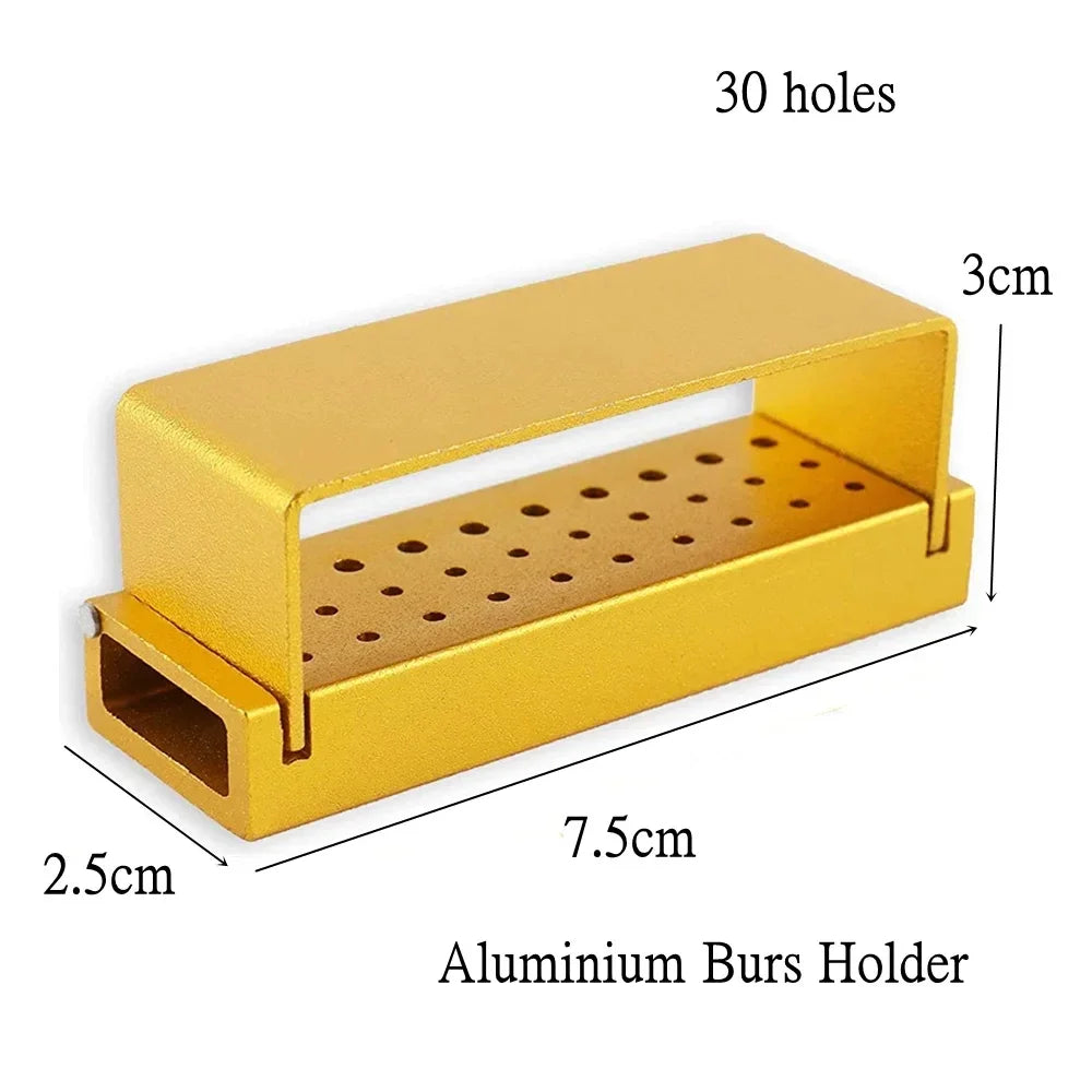 30pcs Aluminum Dental Burs Kit – Diamond Burs with Holder