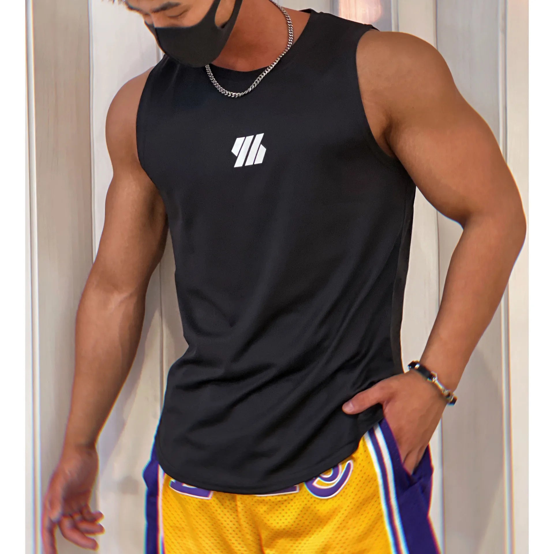 Men’s Summer Gym Vest 2024 – Sleeveless Mesh Tank Top for Fitness & Sports