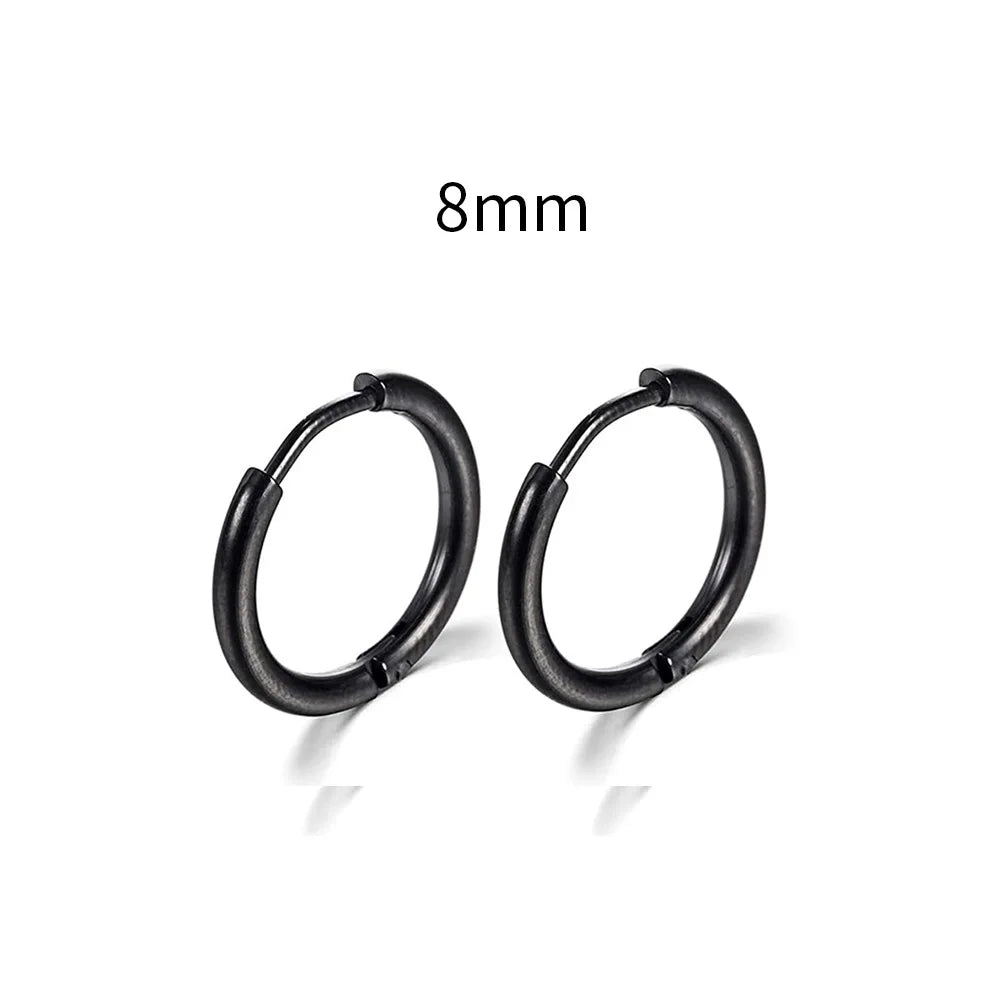 Stainless Steel Small Hoop Earrings – Unisex Cartilage Piercing Jewelry ✨👂