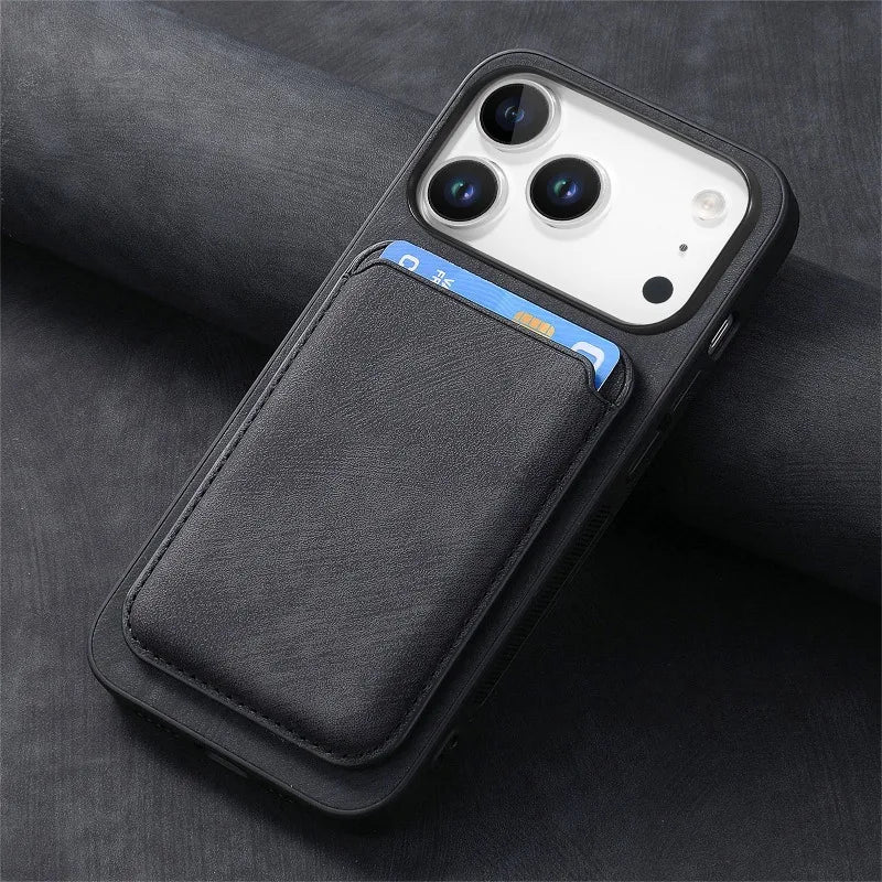 MagSafe 2-in-1 Leather Case for iPhone 17/17 Pro Max – Magnetic Wallet Cover 📱👝