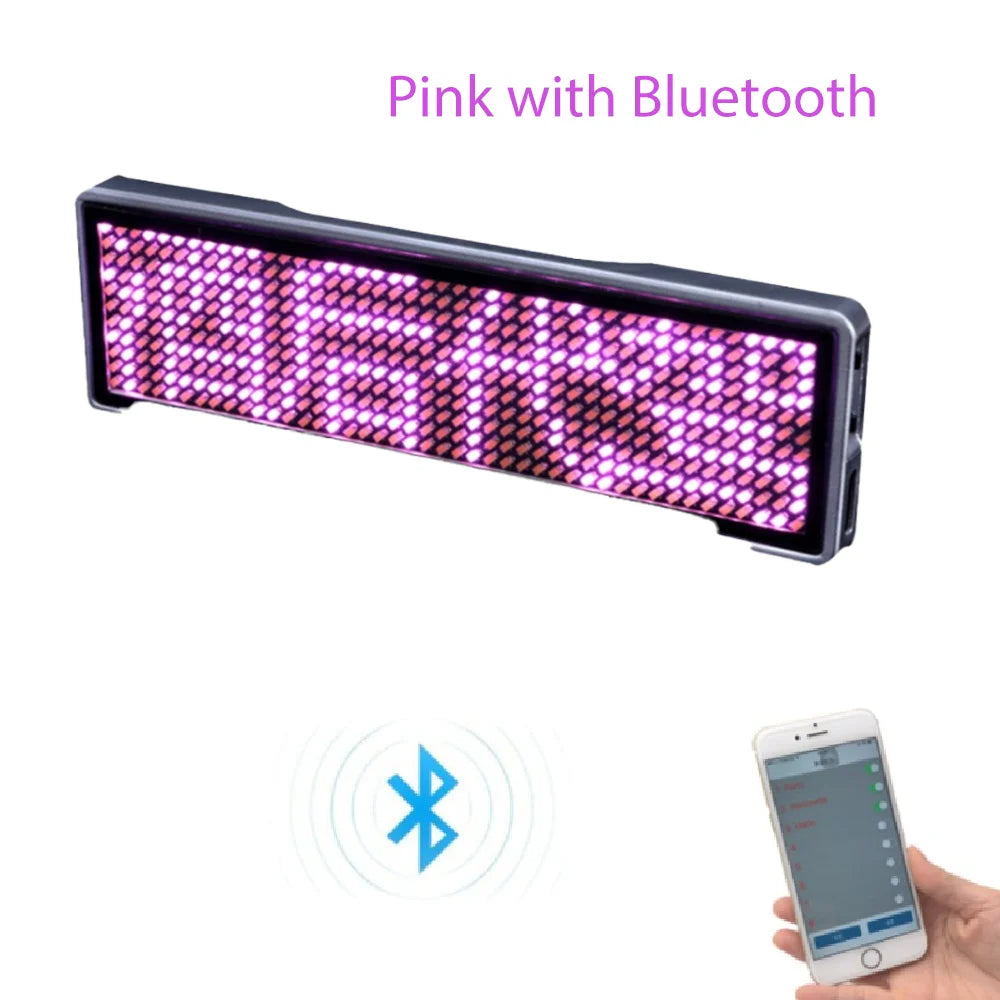 Bluetooth LED Name Badge – Programmable Scrolling Display with Text & Patterns