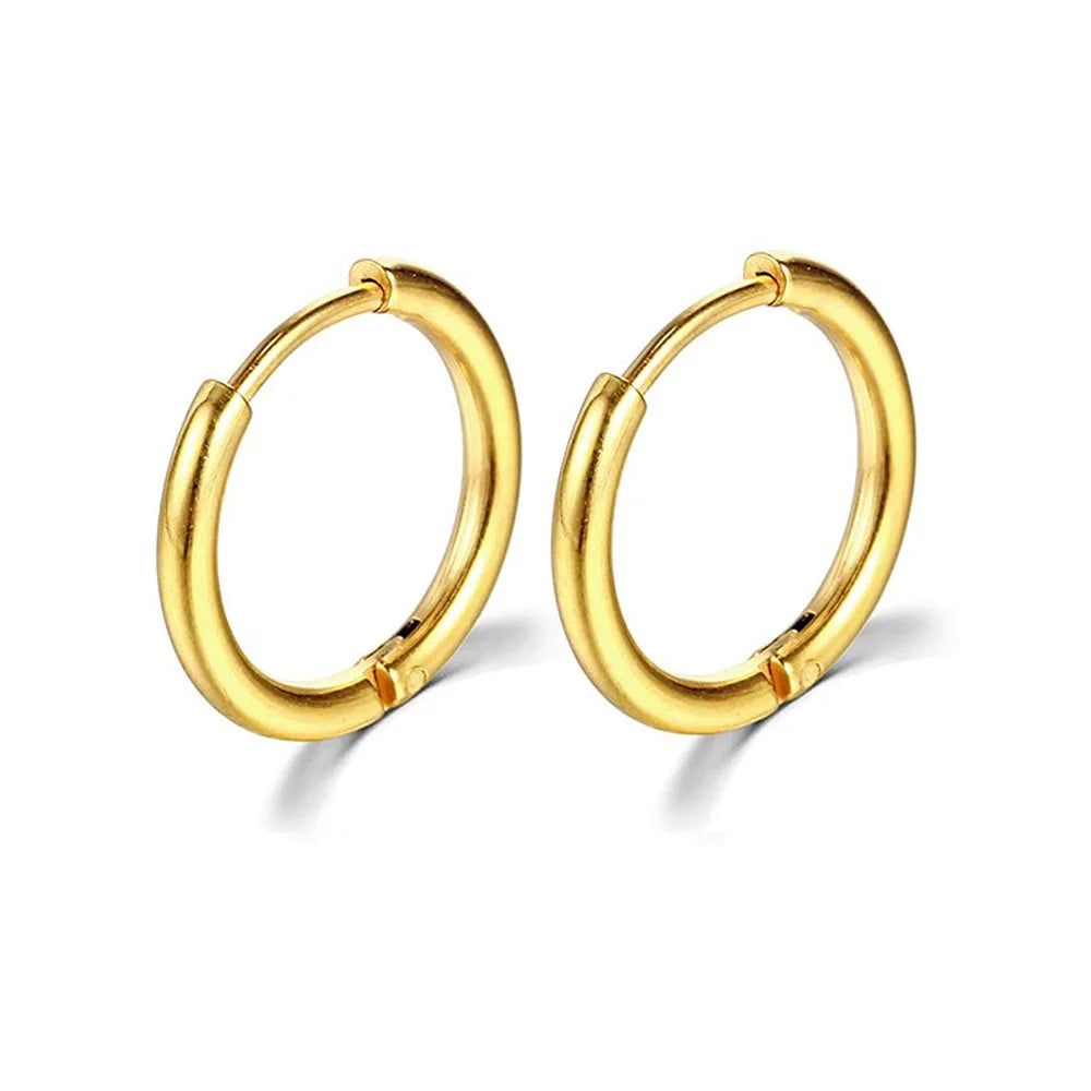 Stainless Steel Small Hoop Earrings – Unisex Cartilage Piercing Jewelry ✨👂