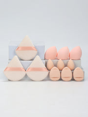 12-Piece All-Purpose Makeup Sponge Set – Powder, Cushion & Beauty Eggs