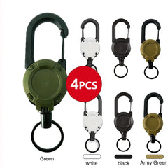 Retractable Keychain Holder – Heavy Duty Badge Reel with Carabiner Clip 🔑⛓️