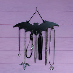 Wooden bat hook Wall Mount hanging Organizer Rack Space-Saving Gothic style wall hangings For jewelry Key storage