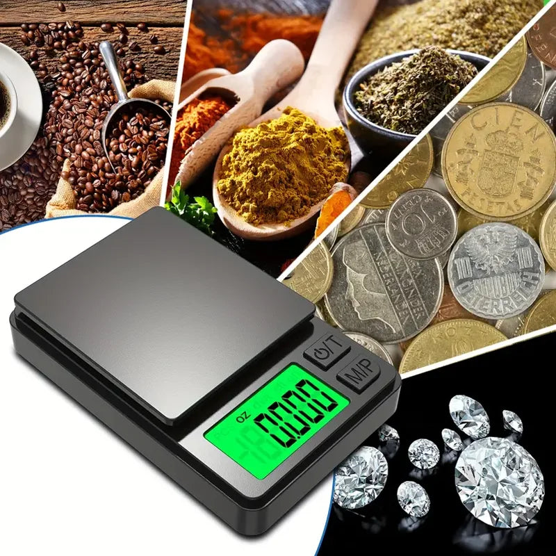 Digital Gram & Ounce Scale – Jewelry, Food, Backlit LCD