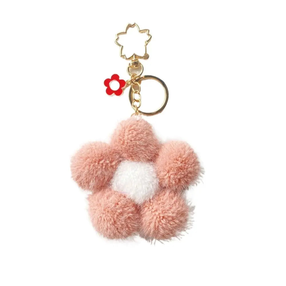 Fashion Key Chains Bag Hanging Pendant Car Keyring Cute Mini Flower Keychain Kawaii Colorful Resin Floral Key Ring