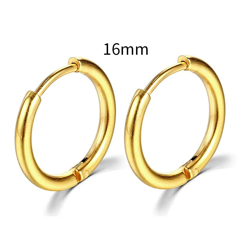 Stainless Steel Small Hoop Earrings – Unisex Cartilage Piercing Jewelry ✨👂