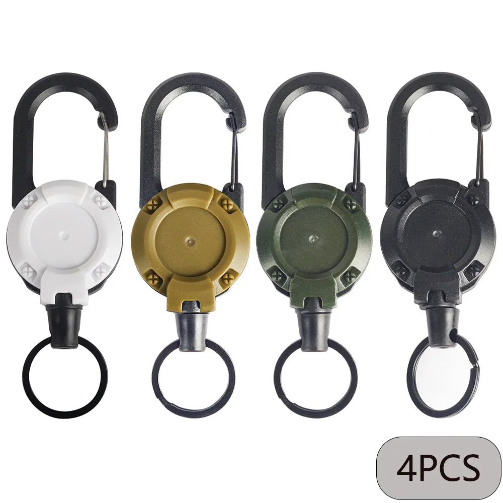 Retractable Keychain Holder – Heavy Duty Badge Reel with Carabiner Clip 🔑⛓️