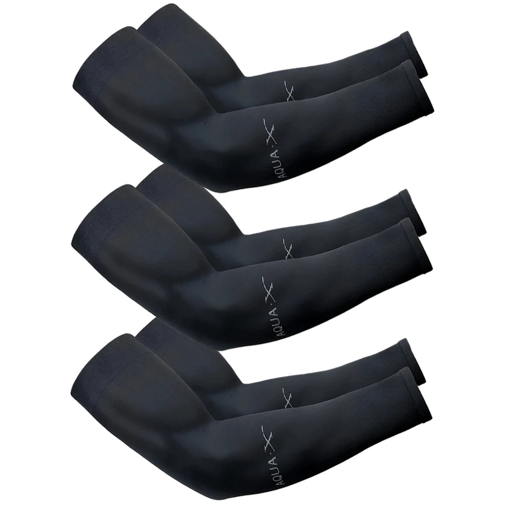 3 Pairs Ice Silk Arm Sleeves – Unisex Summer Sun Protection for Outdoor Activities