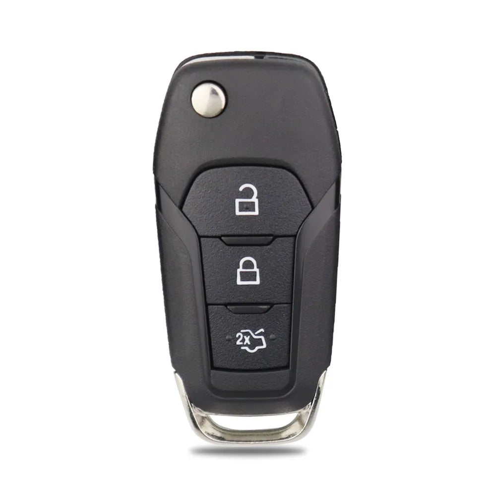 2/3/4 Button Flip Remote Car Key Shell For Ford Focus Fusion Mondeo Kuka Mk2 Mk7 F-150 Explorer Ranger Uncut Blank HU101 Blade