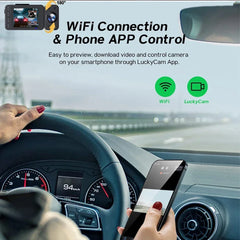 2K 3-Lens WiFi Car DVR Dash Cam with Night Vision & Parking Monitor 🚗📷
